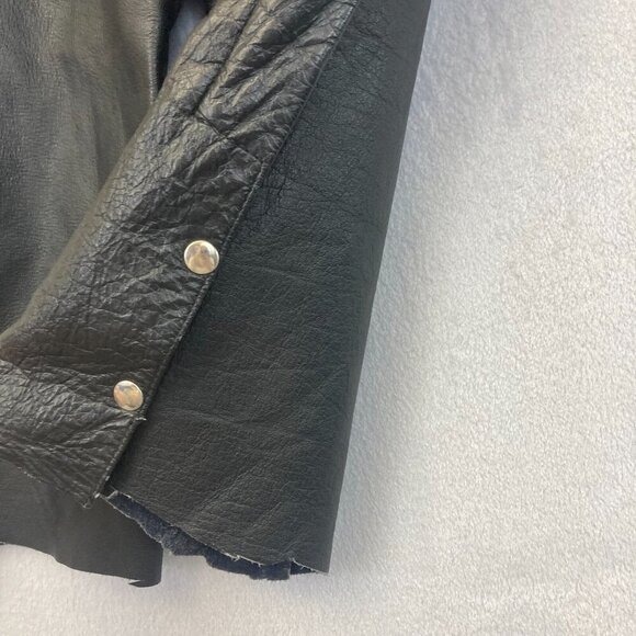 Leather Club Chaps Mens Large L Black Motorcycle Adjustable Belt Zip Side Snap - Picture 11 of 16